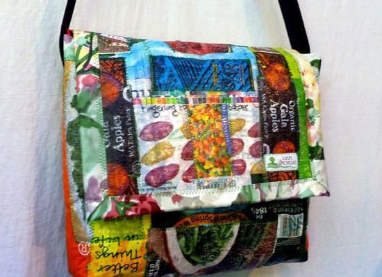 Upcycled Plastic messenger bag