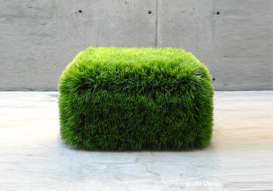 greenmoxie grass ottoman