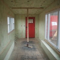 Interior shot of spray foam